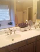 Extended double sink Vanity